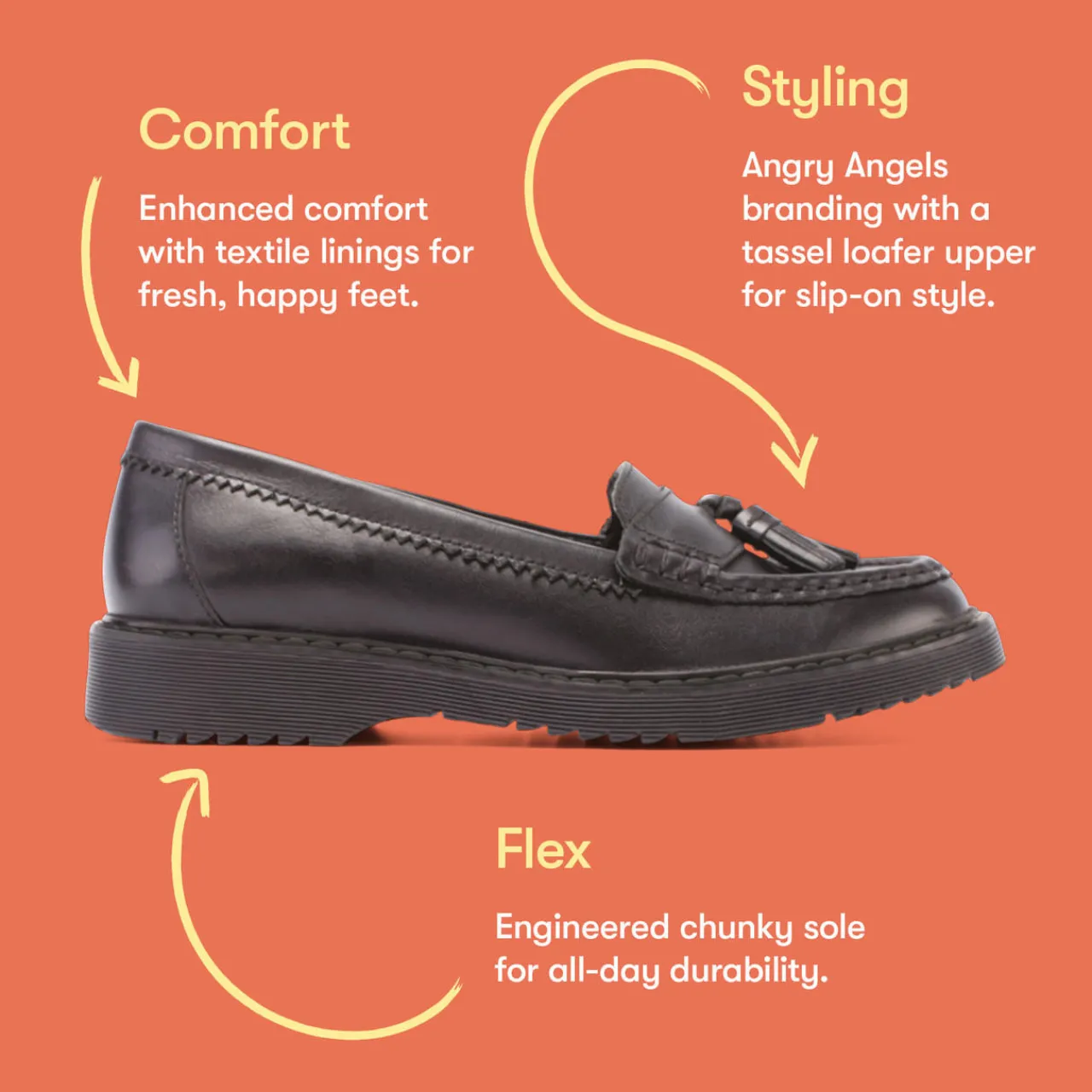 Hot Infinity Kids Slip On School Shoes | Leather School Shoes