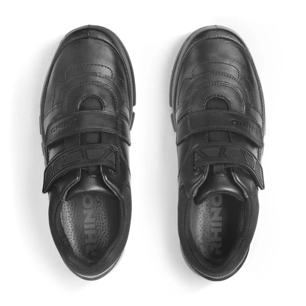 New Rhino Warrior BOY/Kids Velcro School Shoes | Leather School Shoes