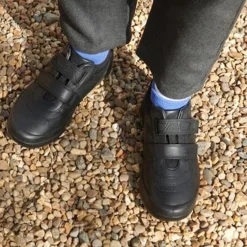 New Rhino Warrior BOY/Kids Velcro School Shoes | Leather School Shoes