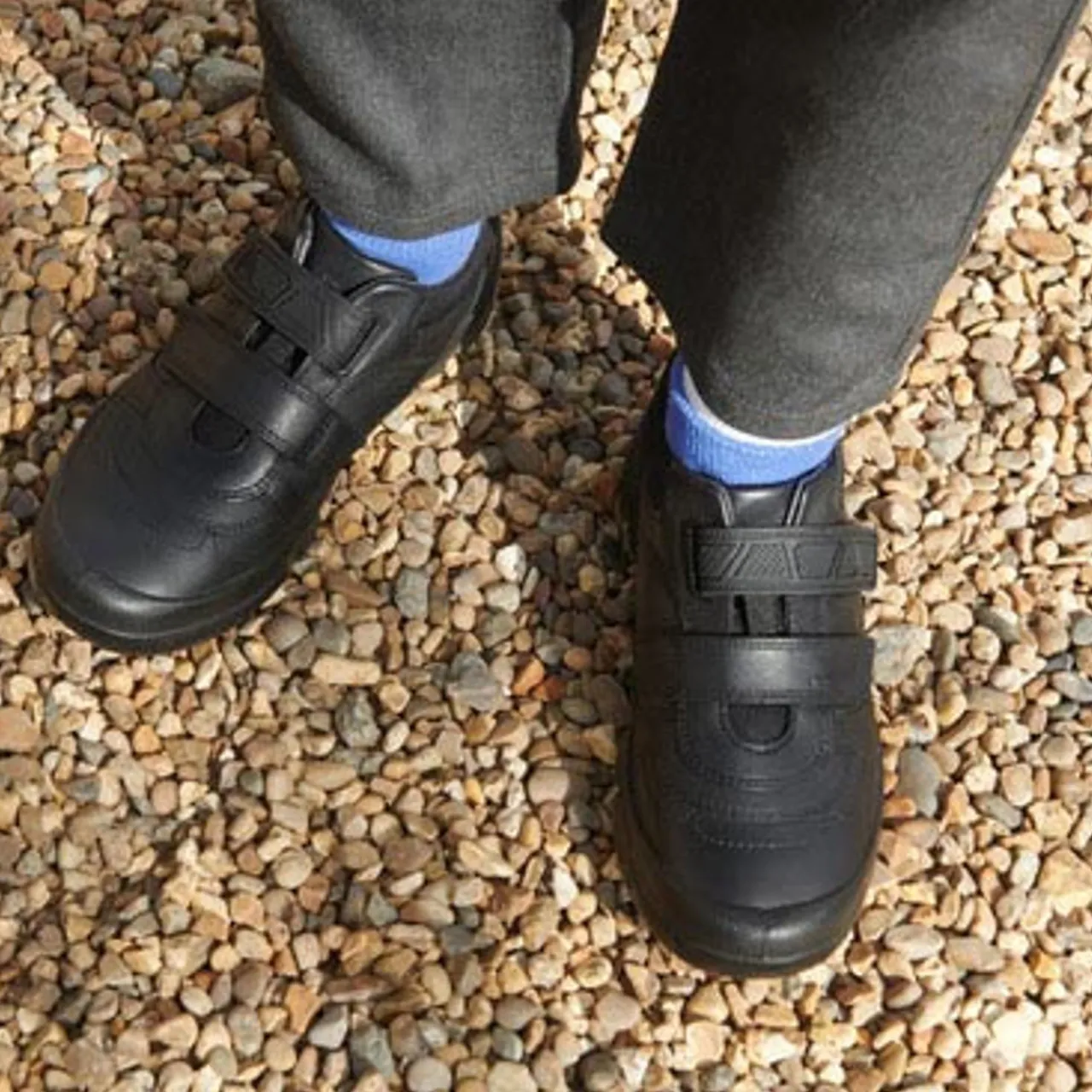 New Rhino Warrior BOY/Kids Velcro School Shoes | Leather School Shoes
