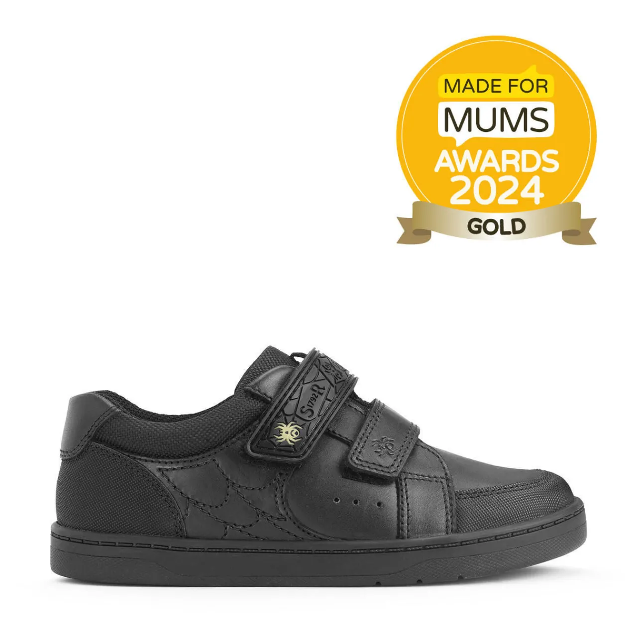 Fashion Spider Web BOY/Kids Velcro School Shoes | Leather School Shoes