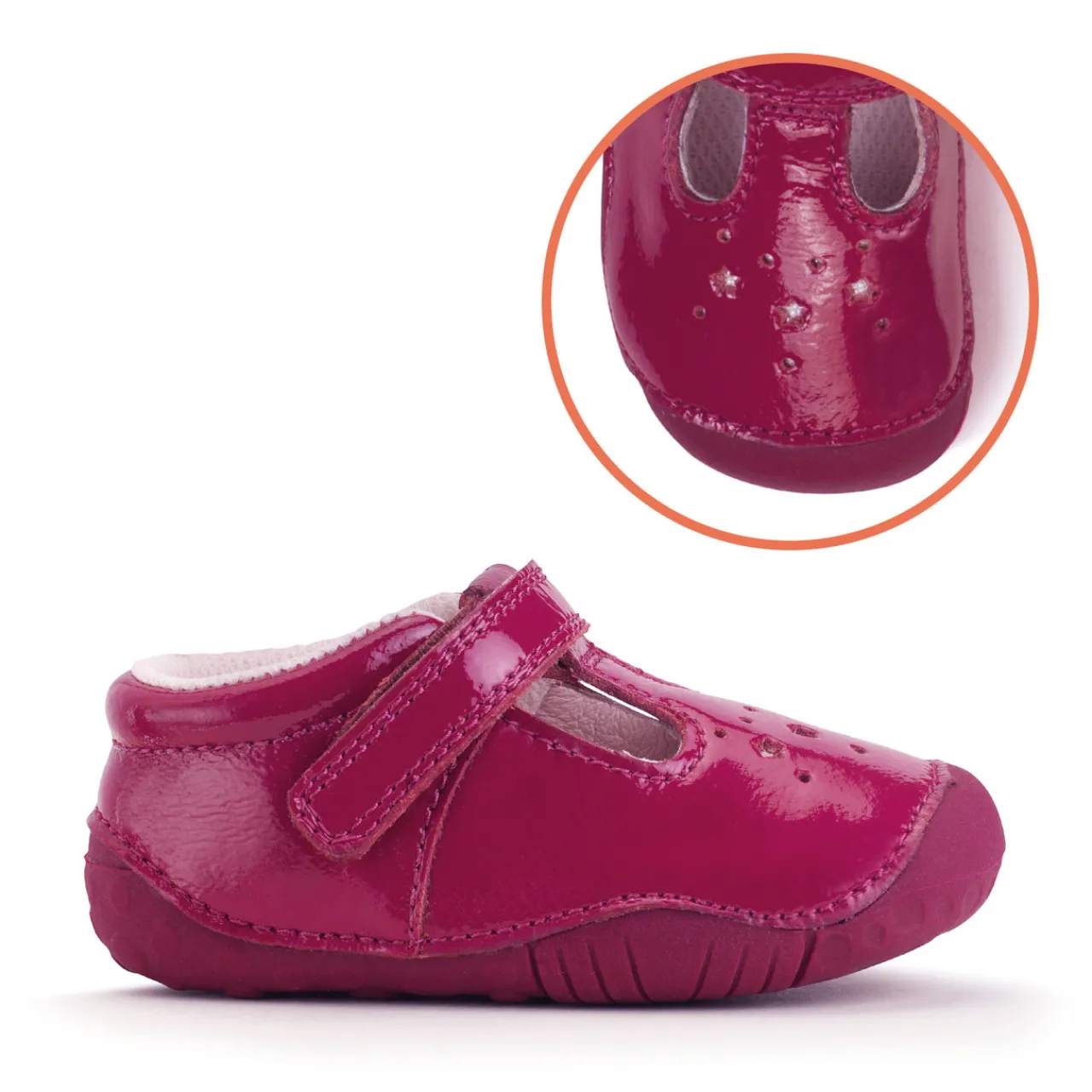 Outlet Tumble Wide Fit Baby & Toddler Shoes | Girls Pre Walker Shoes. Age 0-1
